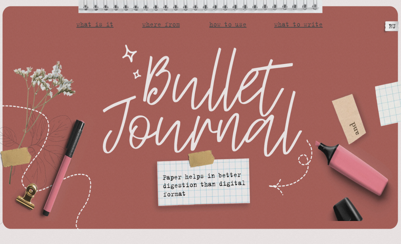Bullet Journal history of iconic notebooks