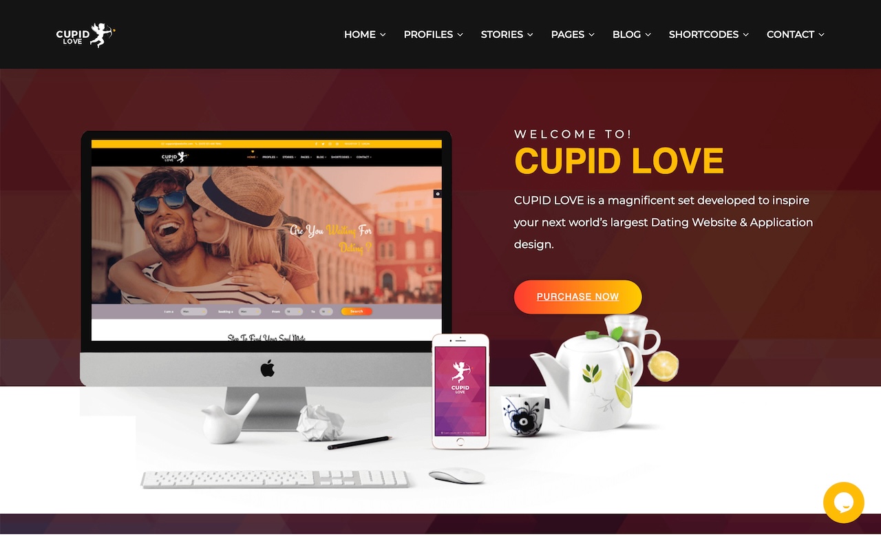 CUPID LOVE Dating Website HTML5 Template