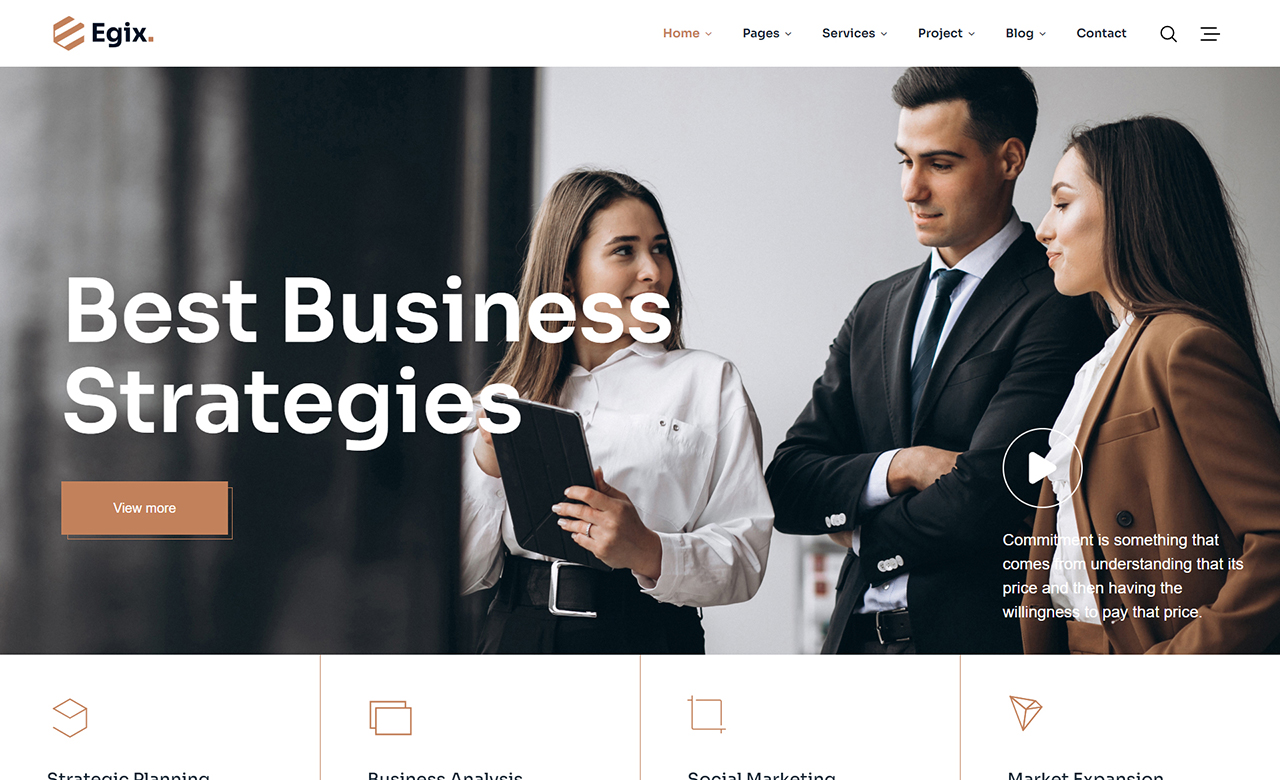 Egix Business Consulting HTML5 Template