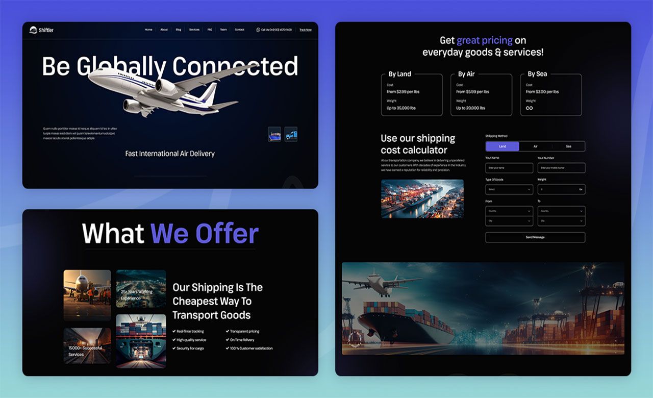 Shiftler Transportation and Logistics WordPress Theme