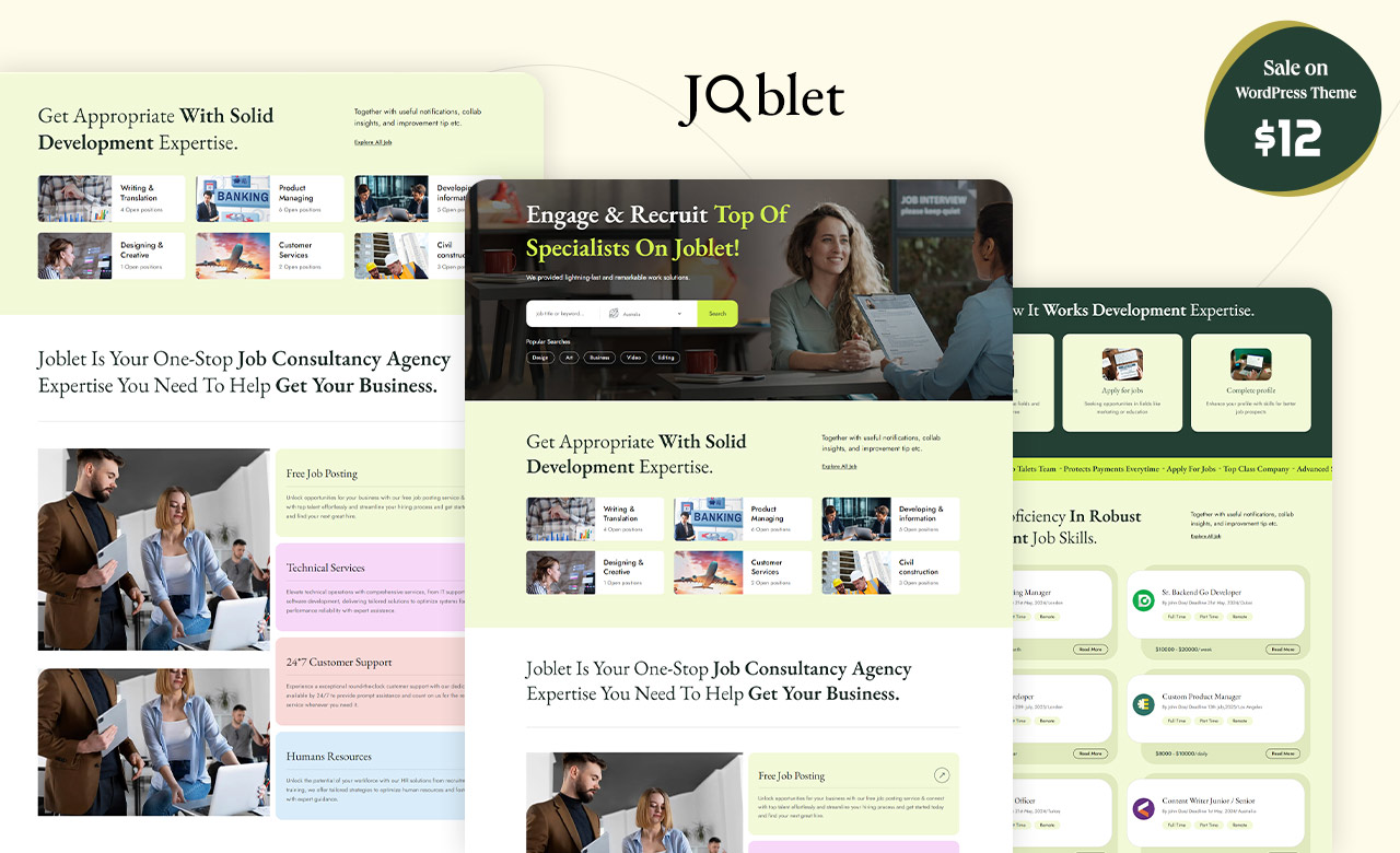 Joblet Job Recruitment Services HTML Template