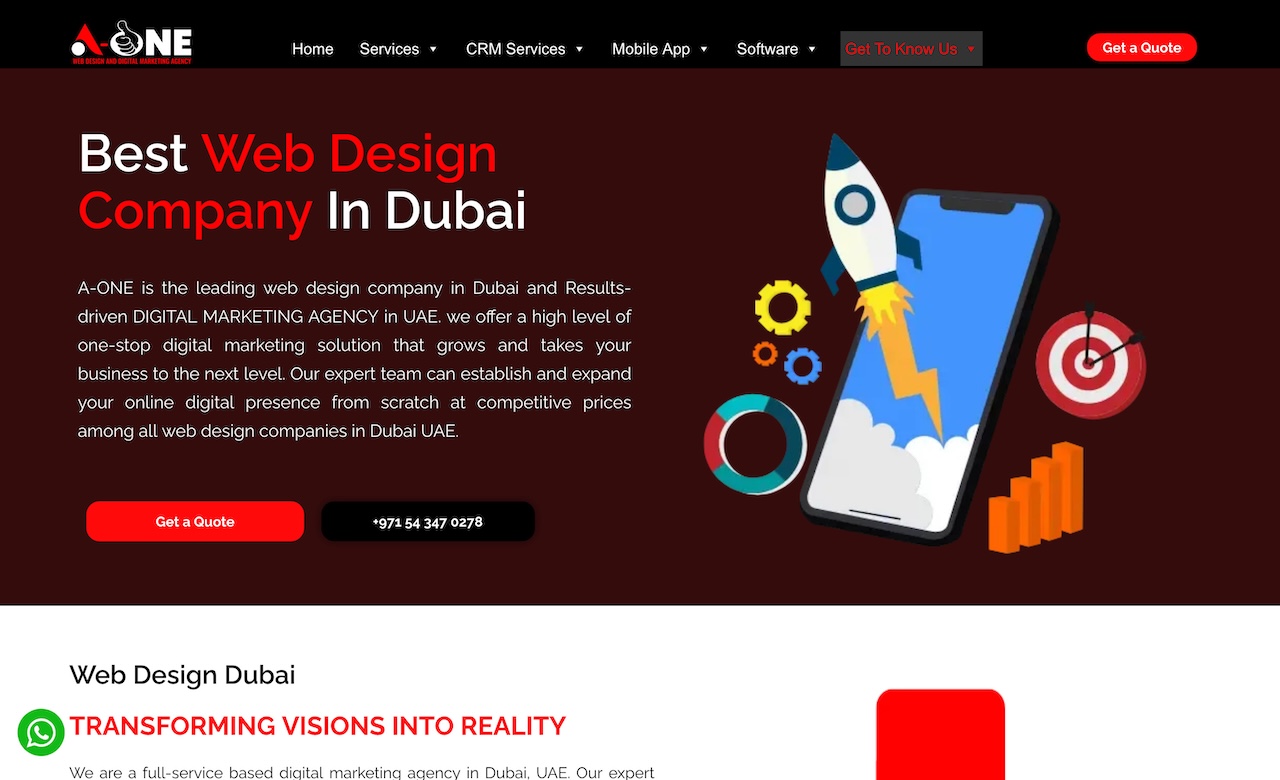 A One Web Design Dubai