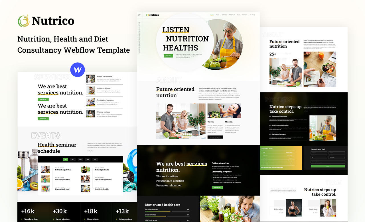 Nutrico Webflow Template