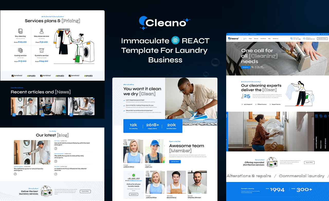 Cleano React Template