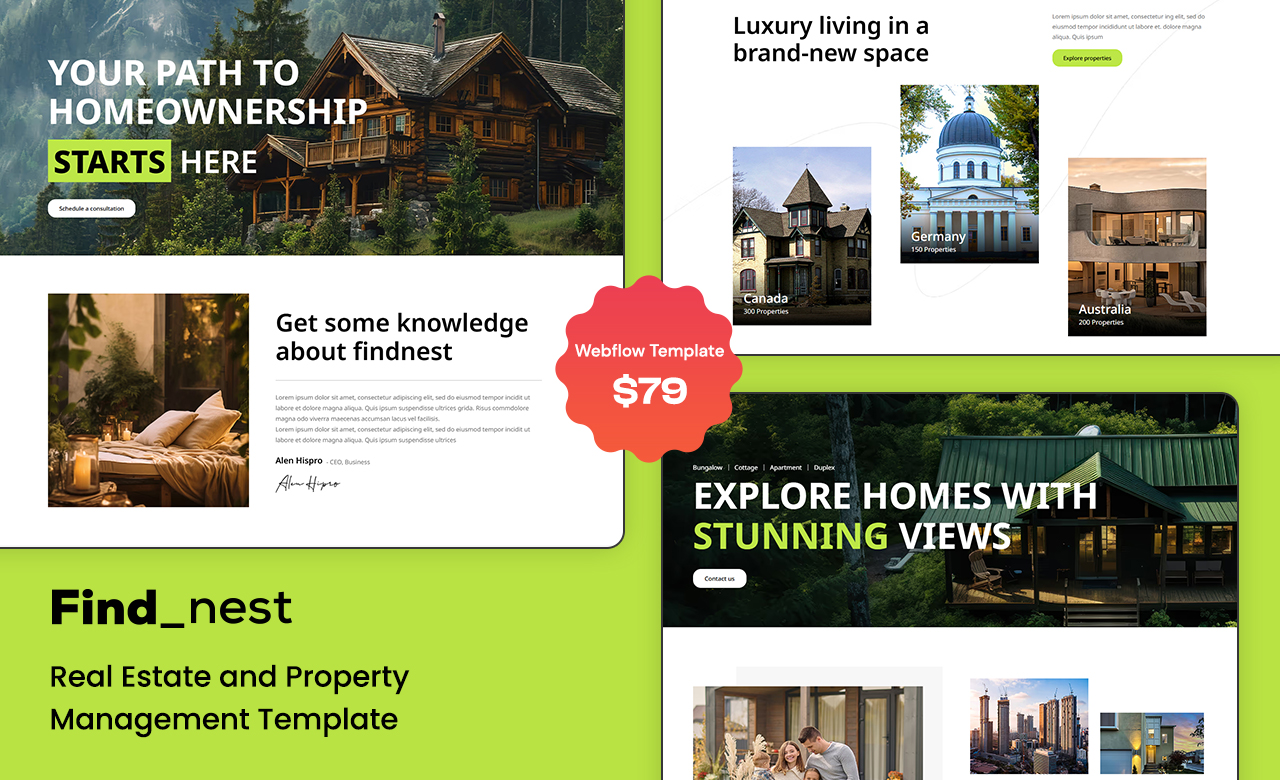 Findnest Webflow Template